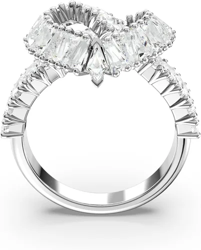 Miniatura 4 de SWAROVSKI Matrix cocktail ring, Mixed cuts, Heart, White, Rhodium Finish