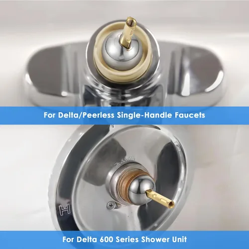 Miniatura 3 de Dreyoo Kit de reparación de grifo de un solo mango con válvulas de bola de acero inoxidable RP212 y manijas de perilla, compatible con grifos