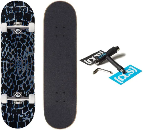 Miniatura 24 de [CCS] Patineta completa Madera de arce Grado profesional Totalmente montado con herramienta de patinaje y calcomanías Adultos, niños