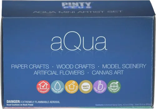 Miniatura 5 de Pintyplus Aqua Mini pintura en aerosol - Juego de 8 latas a base de agua de 4.2 onzas. Acabado ultra mate. Perfecto para artes y manualidades.