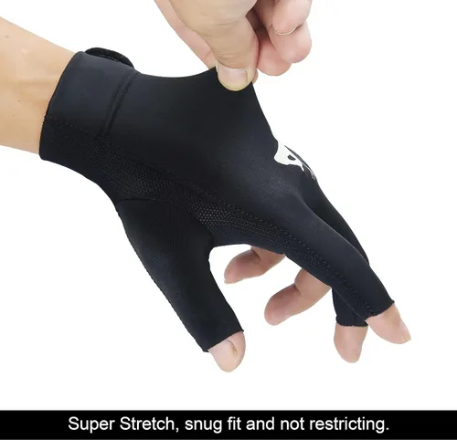 Miniatura 6 de Guantes de billar Roaming de secado rápido y transpirables, guante para billar, billar francés, taco de snooker, opción para mano izquierda