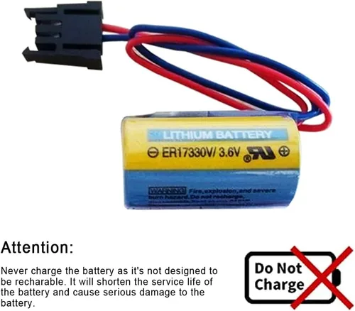 Miniatura 5 de 2 baterías PLC ER17330V/3.6V 1700mAh A6BAT MR-BAT con enchufe para sistema CNC FANUC
