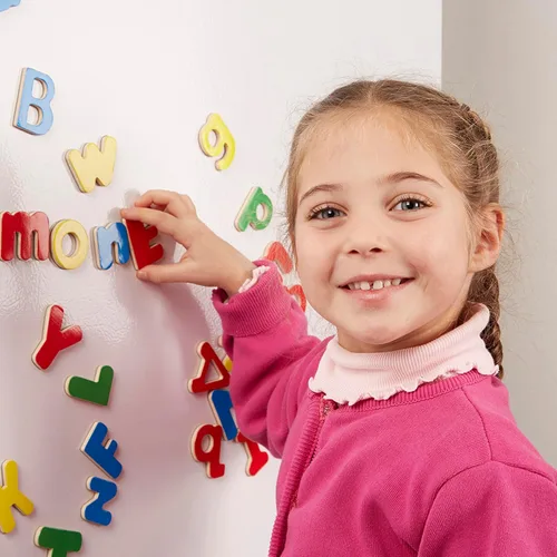 Miniatura 6 de Imanes de madera del alfabeto Melissa & Doug, Letras, Multicolor/Ninguno