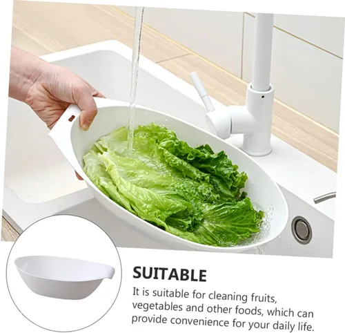 Miniatura 7 de Cabilock Cesta multifuncional para lavar frutas, escurridor de verduras, cuenco para lavadora de arroz, colador seguro y resistente