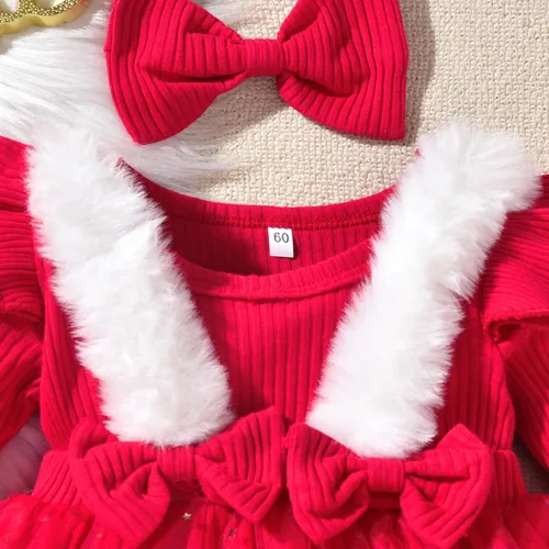 Miniatura 36 de Unutiylo Ropa de bebé recién nacida prematura con tirantes, traje de otoño e invierno, traje de manga larga con volantes