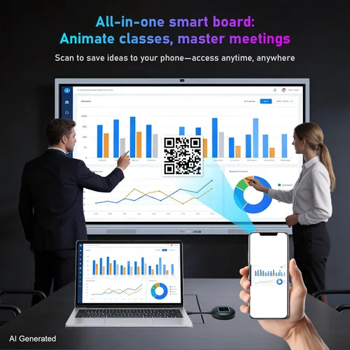 Miniatura 6 de Pizarra electrónica de 55 pulgadas con pantalla táctil HD 4K, pizarra interactiva para aula y conferencia, sistema operativo Android y Windows