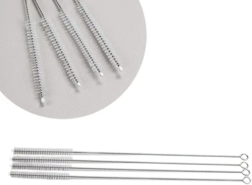 Miniatura 4 de HUJI Cepillo de limpieza de pajitas de acero inoxidable, perfecto para popotes reutilizables (2 cepillos)