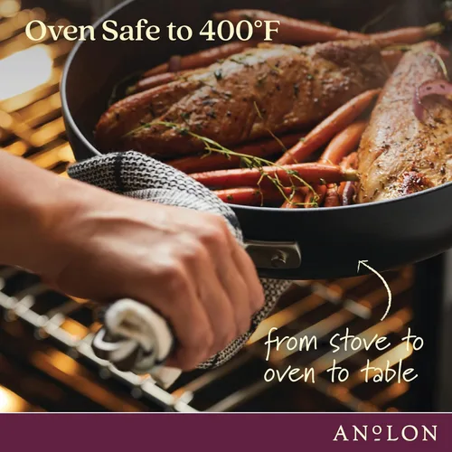 Miniatura 5 de Anolon Advanced Home Sartén Antiadherente de Aluminio Anodizado Duro, 8.5 Pulgadas – Sartén Pequeña Antiadherente para Huevos, Sartén Antiadherente