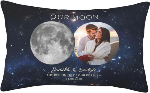 Miniatura 10 de Custom The Day You Became Our Mom Pillow Cover, Personalized Family Birth Moon Phase Pillowcases with Name Birthdate Gift for Mom Dad Father's Day