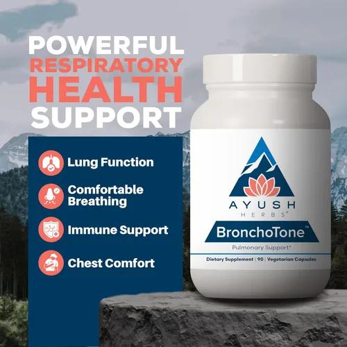 Miniatura 2 de Ayush Herbs Bronchotone - Suplemento de apoyo bronquial, respiratorio y de apoyo inmunológico para mujeres y hombres, adultos, suplemento de cuidado