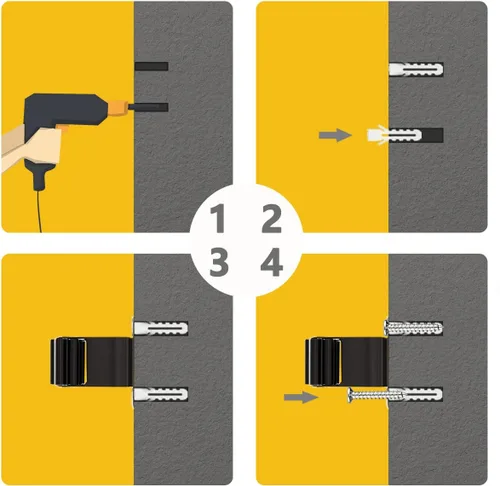 Miniatura 7 de Verdenu Paquete de 25 soportes de pared para escoba, soporte de pared para trapeador y escoba, soporte de fregona de acero inoxidable Command