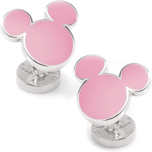 Miniatura 2 de Gemelos Mickey Mouse Silhouette Rosa, Metal Esmalte, no conocido