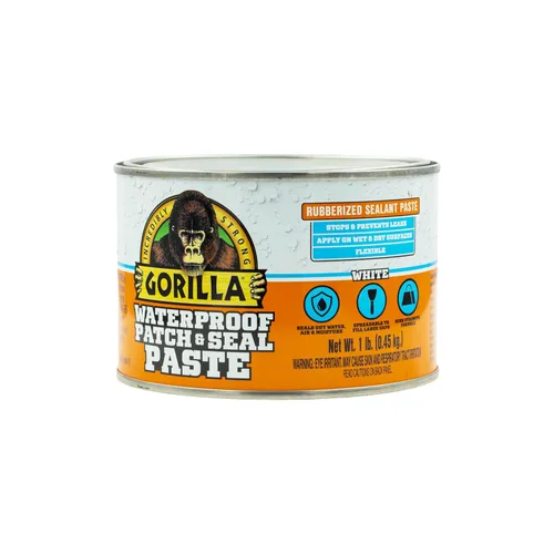 Miniatura 11 de GORILLA - Pasta selladora de goma impermeable para parche y sellado, negra, lata de 1 libra (paquete de 1)