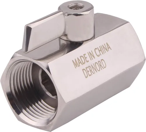 Miniatura 2 de DERNORD Válvula de bola de acero inoxidable Mini rosca NPT hembra (1" hembra y hembra)