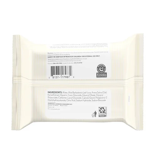 Miniatura 8 de Aveeno Baby Toallitas para manos y cara sin fragancia con extracto de avena y aloe, toallitas limpiadoras e hidratantes para pieles sensibles, sin