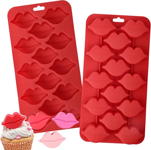 Miniatura 11 de Webake Molde cuadrado para chocolate, paquete de 2 moldes de silicona para chocolate de conversación, molde de chocolate para parejas románticas