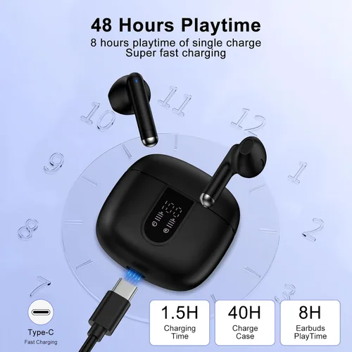Miniatura 3 de Samsung - Auriculares inalámbricos Bluetooth para Samsung Galaxy A16 5G A17 A36 A56 A26 S25 Ultra FE A15 A35, auriculares impermeables con micrófono