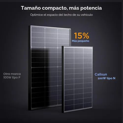 Miniatura 2 de N-Type 16BB - Panel solar de 400 W, 4 paneles solares de 100 W, 25% módulos fotovoltaicos monocristalinos de alta eficiencia, ahorro de espacio