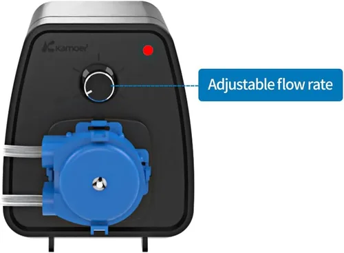 Miniatura 3 de Kamoer KCP-X mini bomba peristáltica 24V con control de caudal bajo 19-65ml/min bomba dosificadora de líquido de velocidad ajustable para acuario