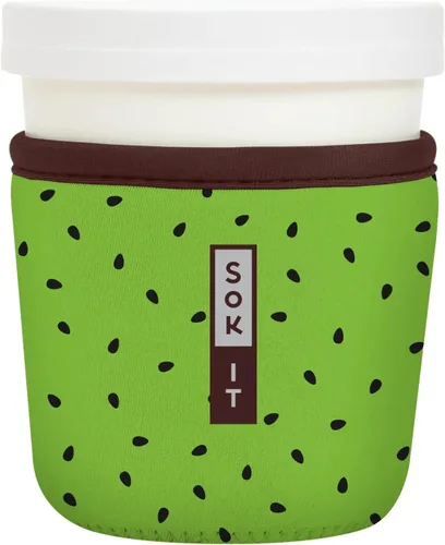 Miniatura 59 de Sok It IceCreamSok - Funda de neopreno aislada (flores abstractas, pintas de helado cónicas)