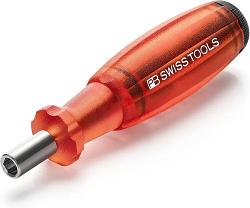 Miniatura 3 de PB Swiss Tools Soporte para puntas de destornillador PB 6464.Rojo 100% fabricado en Suiza Destornillador Mutlitool con puntas en el mango