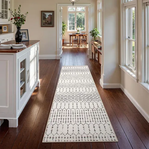 Miniatura 3 de Lahome Alfombras marroquíes para pasillos 2x8 Beige Alfombra de pasillo lavable antideslizante resistente a las manchas Alfombra de cocina