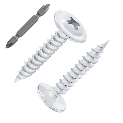 Miniatura 24 de WensiLon - Tornillos para madera de cabeza segmentada Phillips #8, de acero inoxidable 410, metal autorroscante rápido, juego surtido Plateado