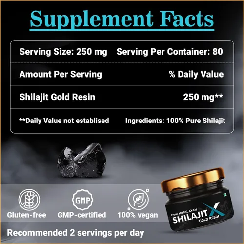 Miniatura 6 de NOTTY BOY Resina pura de oro Shilajit X del Himalaya 0.71 oz - Oro de 24 quilates, más de 80 minerales traza, alto ácido fúlvico, 100% ayurvédico