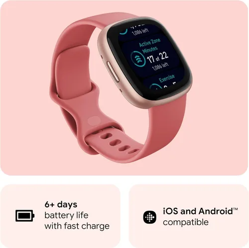 Miniatura 7 de Fitbit Paquete de 2 relojes inteligentes Versa 4 Fitness con preparación diaria, GPS, frecuencia cardíaca 24/7, más de 40 modos de ejercicio, Fit