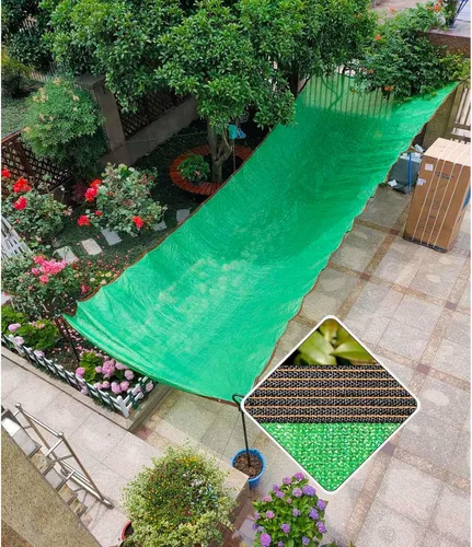 Miniatura 41 de Red de sombra para exteriores, 2x4/3x5/4x4/4x6/16.4x19.7 ft, cubierta de invernadero, tela de sombra resistente a los rayos UV, vela