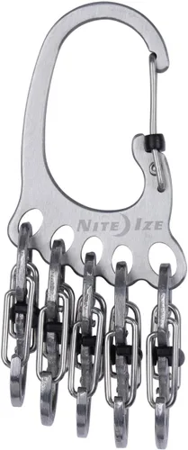 Miniatura 7 de Nite Ize Bigfoot Locker KeyRack - Soporte de acero inoxidable para coche, casa y otras llaves - Mosquetón con S-Biners - Capacidad para 15 llaves a