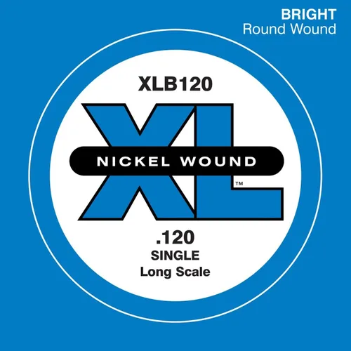 Miniatura 31 de D'Addario XLB020P Guitarra Bajo de Acero Liso Cuerda Simple, Escala Larga, .020