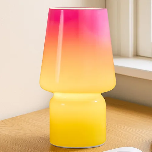 Miniatura 8 de Lámpara de hongo, regalo para el día de la madre, lámpara de mesa pequeña, bonita lámpara de mesa de noche para cocina, lámpara de mesa de cristal