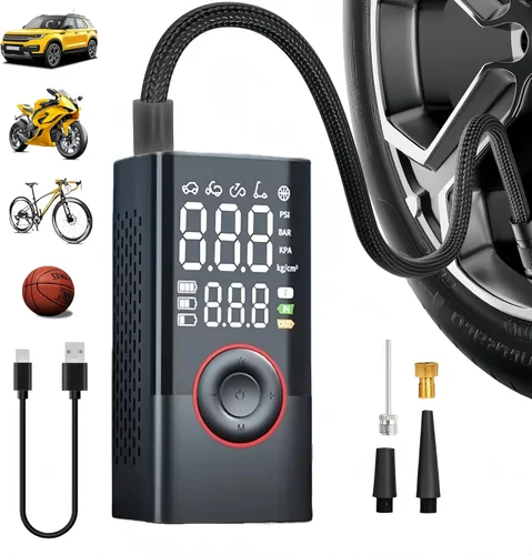 Inflador de neumáticos, compresor de aire portátil, bomba de aire eléctrica, compresor de aire portátil de 150 PSI, bomba de aire inalámbrica para