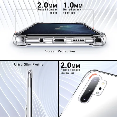 Miniatura 6 de Shields Up Funda para Samsung Galaxy Note 10 Plus, funda minimalista con tarjetero [3 tarjetas] y soporte de anillo, [protección contra caídas]