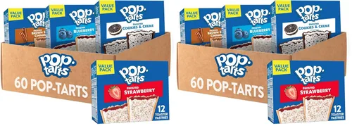 Miniatura 12 de Pop-Tarts - Tostadas, alimentos para el desayuno, bocadillos para niños, paquete variado (60 Pop-Tarts)