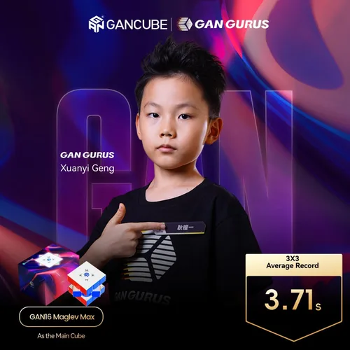 Miniatura 8 de GAN 16 Maglev Max Speed Cube 3x3 Magnético, Cubo de velocidad de estabilidad de potencia, tacto máximo profesional, cubo de velocidad para niños