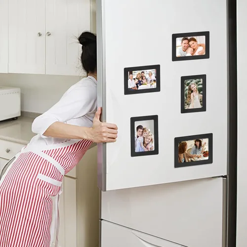 Miniatura 4 de Marco de Fotos FYY 3.5x5, Juego de 5 Marcos Magnéticos para Refrigerador, Marcos Magnéticos Adecuados para Nevera, Lavavajillas, Casillero