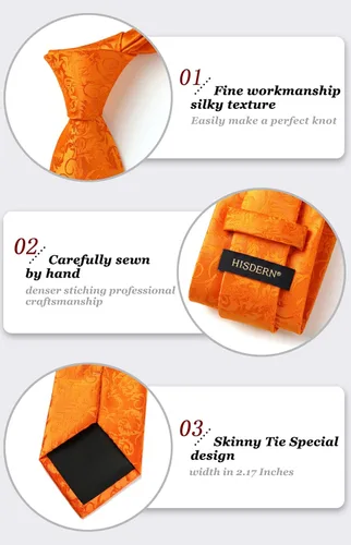 Miniatura 87 de Corbatas florales tejidas clásicas para hombre, corbata cuadrada de bolsillo, corbatas formales para hombres, boda con pañuelo