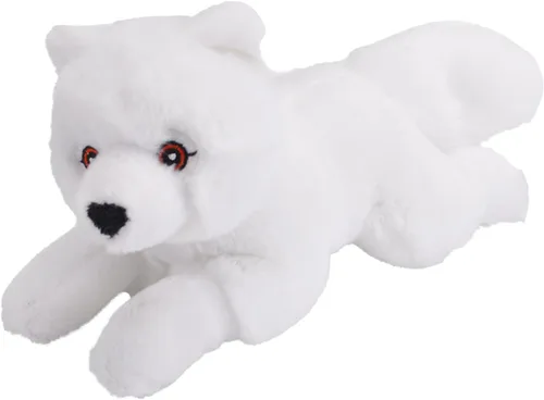 Wild Republic Ecokins Mini, zorro ártico, animal de peluche, 8 pulgadas, regalo para niños, juguete de peluche, hecho de botellas de agua recicladas