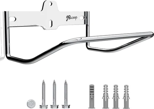Miniatura 6 de JBscoop 2 ganchos de escalera de montaje en pared para cochecitos de almacenamiento de escalera y silla plegable, soporte de escalera resistente a