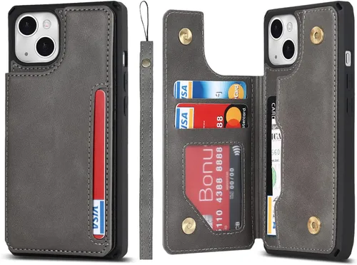 Miniatura 34 de Cavor para iPhone 13 Funda con Tarjetero iPhone 13 Funda Tipo Cartera, para iPhone 13 Funda para Hombres Mujeres, Fundas para iPhone 13 Funda