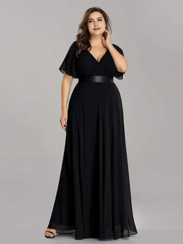 Miniatura 4 de Ever-Pretty 09890 Maxi vestido de fiesta de noche con cuello en V doble para mujer
