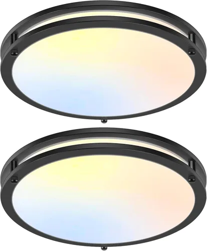 Miniatura 31 de Luces de Techo LED de 12 Pulgadas 36W, 2700K/3000K/4000K/5000K/6500K Ajustables de Montaje Empotrado, 3200LM Súper Brillantes Regulables Accesorio