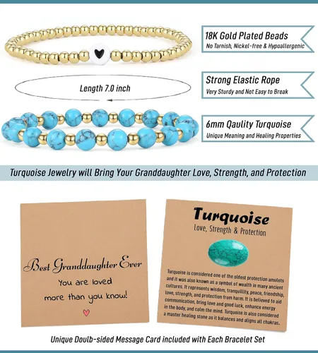 Miniatura 4 de Juego de pulseras con cuentas para mujeres, adolescentes, niñas, regalos únicos para su madre, hija, hermana, amiga, esposa, abuela, en Navidad