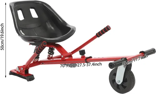 Miniatura 2 de Accesorio de asiento para aeropatineta, asiento de equilibrio ajustable para scooter de 6.5 a 10 pulgadas, Hoverboard Go Kart con absorción