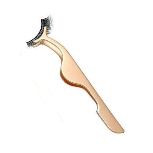 Herramienta para aplicar pestañas postizas, pinzas para extensiones de pestañas Dorado