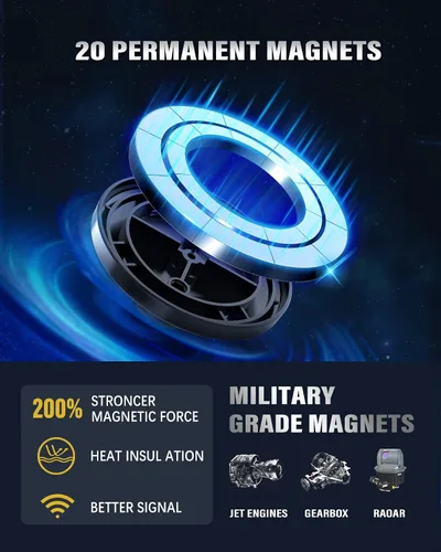Miniatura 3 de Cargador magnético de montaje para automóvil de 15 W, cargador de coche inalámbrico magnético para iPhone 17, accesorios soporte magnético