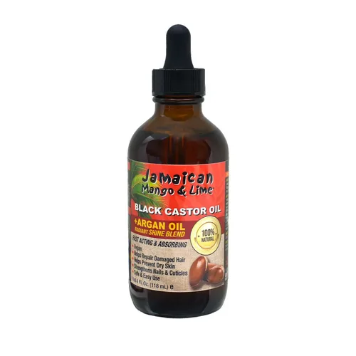 Jamaican Mango & Lime Aceite de ricino negro – Aceite para cabello y cuero cabelludo para mechones, trenzas, giros y cabello natural – Fortalece,