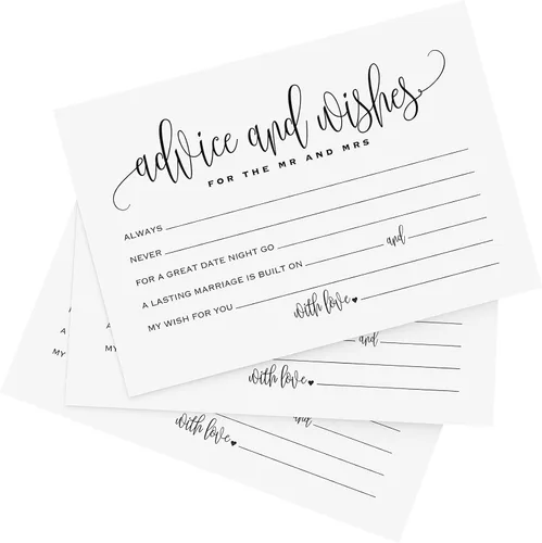 Bliss Collections Mad Libs - Tarjetas de consejos y deseos para el nuevo señor y señora, novia y novio, recién casados, complemento perfecto para